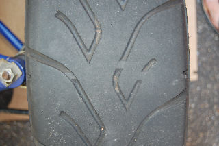 Front right tyre wear